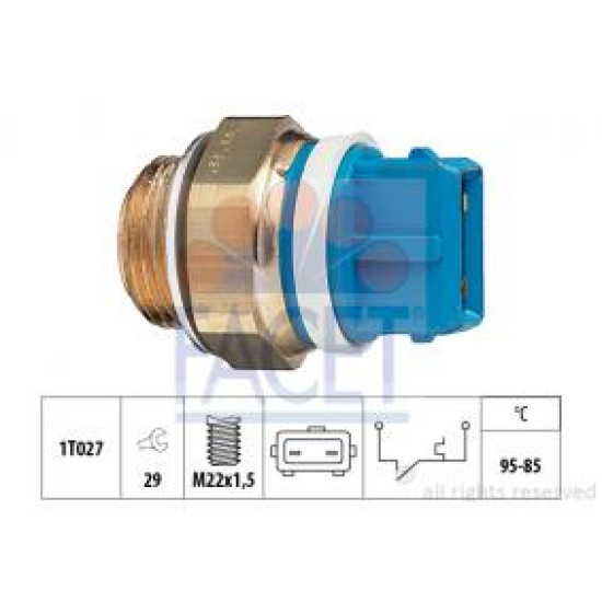 Comutator temperatura, ventilator radiator PEUGEOT 405 I Break (15E) (1360 1905 , 64 158 CP) FACET 75122