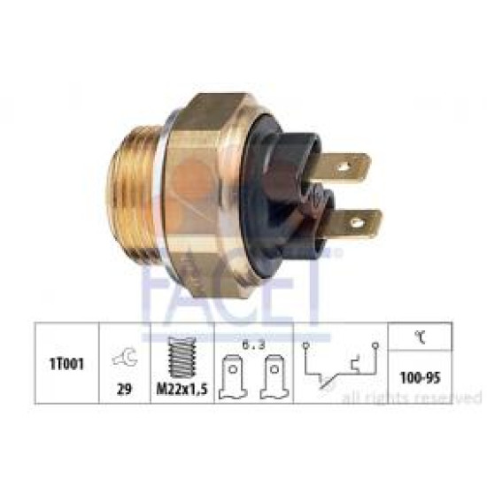 Comutator temperatura, ventilator radiator OPEL Senator B (V88) (2490 2969 , 140 204 CP) FACET 75019