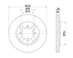 Discuri frana NISSAN Vanette Bus (C22) (1488 2389 , 64 105 CP) BENDIX 561637B