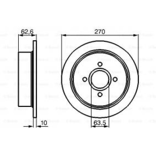 Discuri frana FORD Escort Mk6 Hatchback (GAL, AAL, ABL) (1597 1998 , 60 150 CP) VALEO DF261