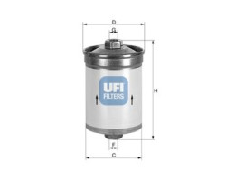 Filtru combustibil AUDI 80 V (8C, B4) [ 1991 - 1995 ] UFI OEM 3150600