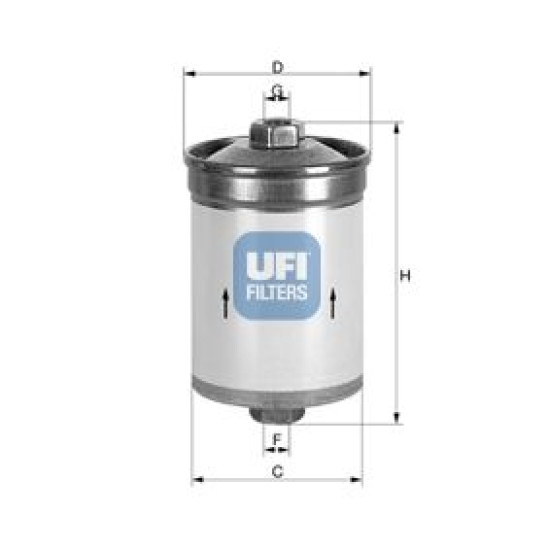 Filtru combustibil AUDI 80 V (8C, B4) [ 1991 - 1995 ] UFI OEM 3150600