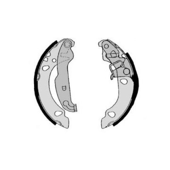 Set saboti frana FORD Fiesta Mk1 Hatchback (GFBT) ( 05.1976 - 08.1983) ROULLUNDS RUBBER 8129A