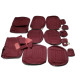 Interior complet, piele, culoare visiniu, Ford Focus II 5 locuri 2007
