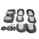 Interior complet piele, negru-gri, Ford Ka 2006