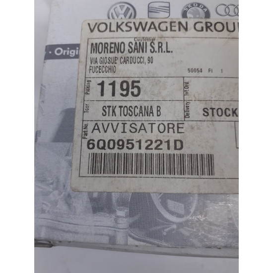 Claxon VW POLO (9N_) [ 2001 - 2012 ] 6Q0951221D
