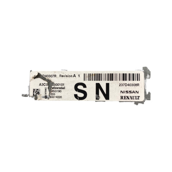 Calculator ECU RENAULT ZOE (BFM_) [ 2012 - > ] OEM 237D40308R  A3C0240300101