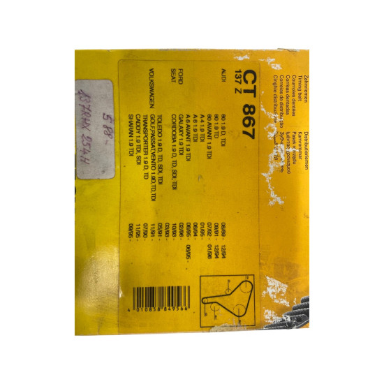 Curea distributie AUDI 80 V (8C, B4) [ 1991 - 1995 ] Contitech CT867