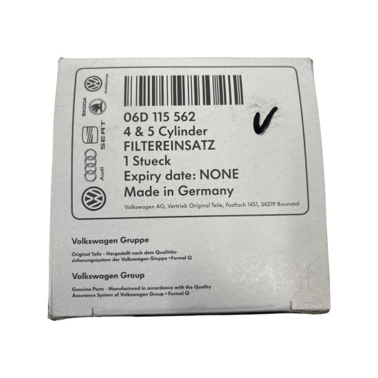 Filtru ulei AUDI A3 II (8P1) [ 2003 - 2013 ] VAG OEM 06D115562