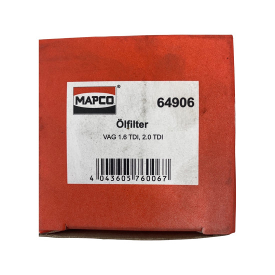 Filtru ulei AUDI A5/S5 II Sportback (F5A) [ 2016 - > ] Mapco 64906