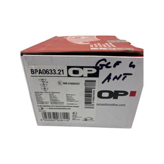 Set placute frana, frana disc VW NEW BEETLE (9C1, 1C1) [ 1998 - 2010 ] Open Parts BPA0633.21