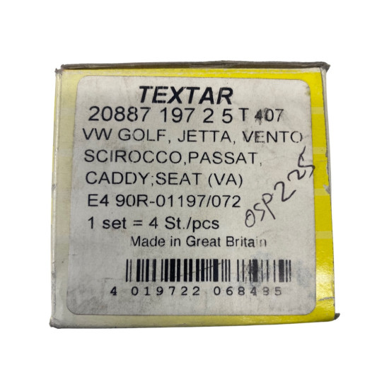Set placute frana, frana disc SEAT CORDOBA (6K1, 6K2) [ 1993 - 2002 ] Textar 2088719725T