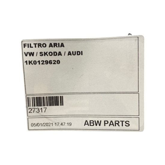 Filtru aer AUDI A3 II Sportback (8PA) [ 2004 - 2015 ] VAG OEM 1K0129620