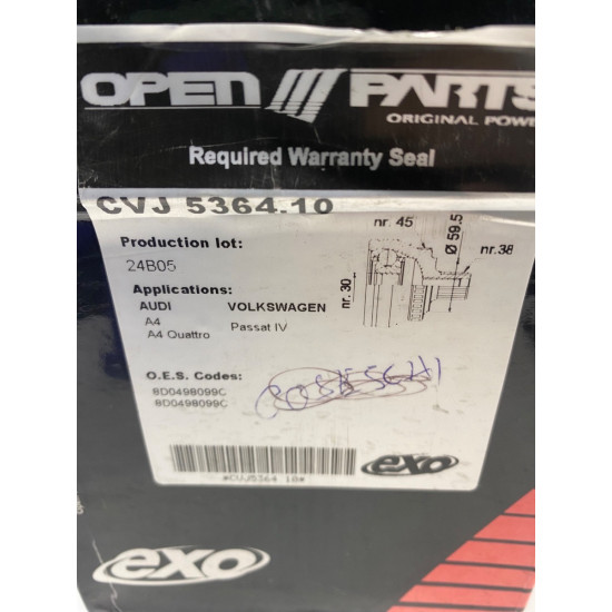 Set articulatie, planetara  AUDI A4 Avant (8D5, B5) [ 1994 - 2001 ] Open Parts CVJ5364.10