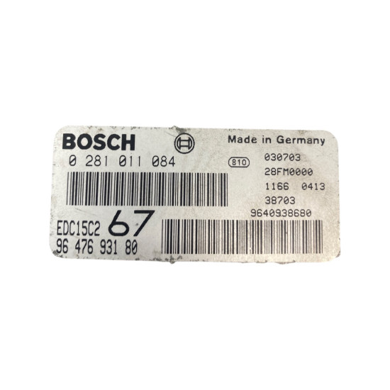 Calculator ECU CITROËN XSARA PICASSO (N68) [ 1999 - > ] 2.0 HDi (RHM (DW10ATED4)) 76KW|103HP OEM 0281011084 / 0 281 011 084