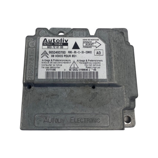 Calculator airbag CITROËN C4 I (LC_) [ 2004 - 2013 ] OEM 9653493780