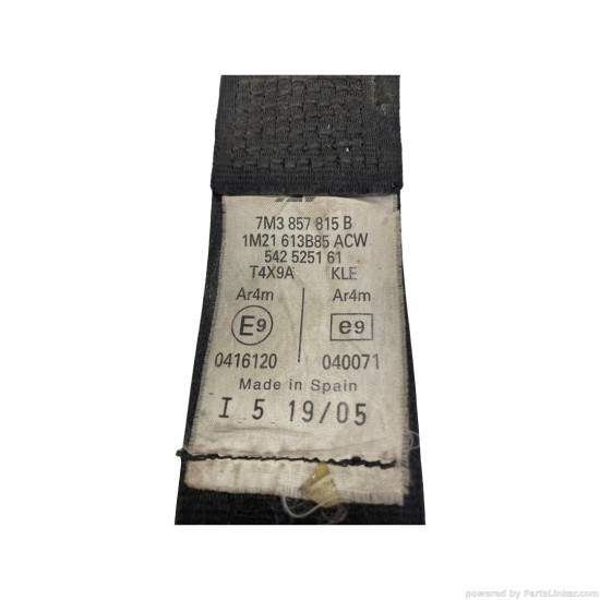 Centura siguranta stanga spate VOLKSWAGEN SHARAN (7M8, 7M9, 7M6) [ 1995 - 2010 ] OEM 7M3857815B / 7M3 857 815 B