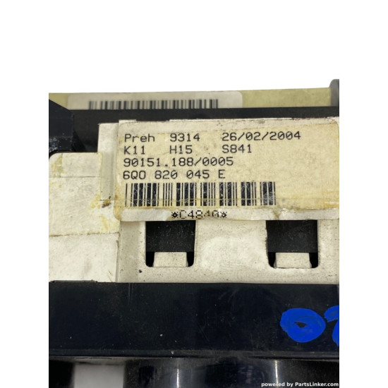 Climatronic / Comenzi clima  VOLKSWAGEN POLO (9N_) [ 2001 - 2012 ] 6Q0820045E OEM 6Q0819445
