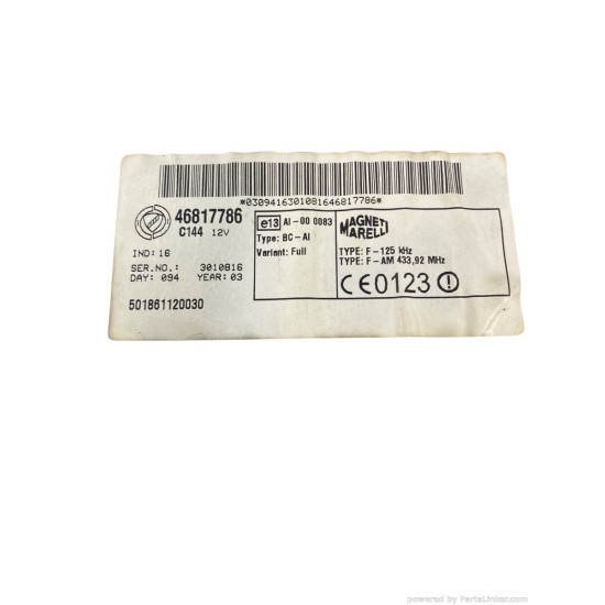 Calculator confort FIAT PUNTO (188_) [ 1999 - 2012 ] OEM 46817786