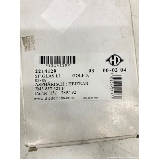 Sticla oglinda Stanga VOLKSWAGEN GOLF V (1K1) [ 2003 - 2009 ] Diederichs 2214129 OEM 7M3857521F