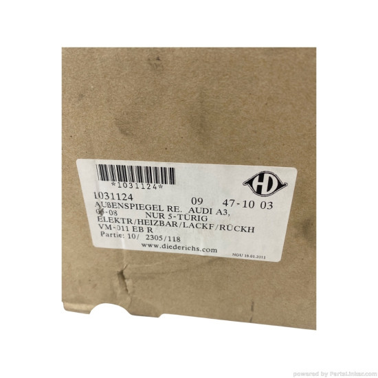 Oglinda retrovizoare dreapta AUDI A3 II Sportback (8PA) [ 2004 - 2015 ] Diederichs 1031124