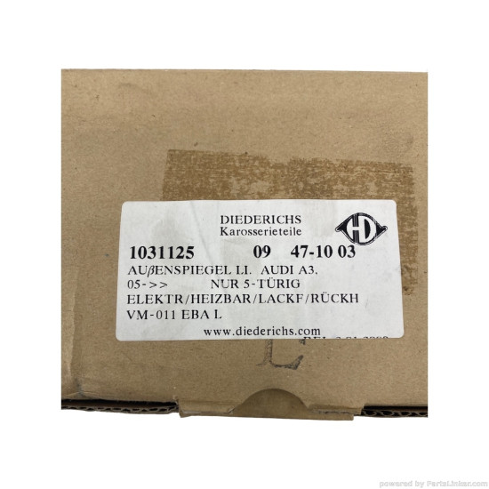 Oglinda retrovizoare Stanga AUDI A3 II Sportback (8PA) [ 2004 - 2015 ] Diederichs 1031125