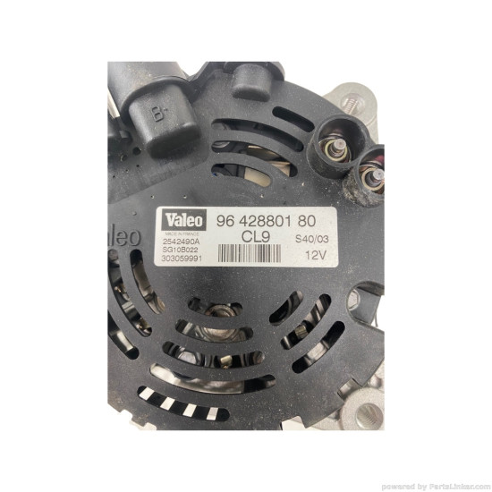 Alternator PEUGEOT 407 (6D_) [ 2004 - > ], FIAT ULYSSE (179_) [ 2002 - 2011 ], FIAT SCUDO Box (220_) [ 1996 - 2006 ], CITROËN XSARA PICASSO (N68) [ 1999 - > ], CITROËN BERLINGO Box (M_) [ 1996 - 2011 ] Valeo 439276 OEM 9642880180