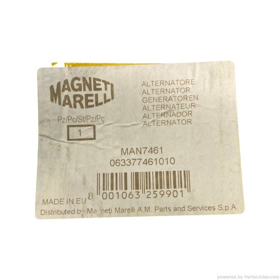 Alternator LAND ROVER 110/127 (LDH) [ 1983 - 1990 ], LAND ROVER RANGE ROVER I (AE, AN, HAA, HAB, HAM, HBM, RE, RN) [ , LAND ROVER DISCOVERY I (LJ_) [ 1989 - 1998 ] Magneti Marelli 063377461010