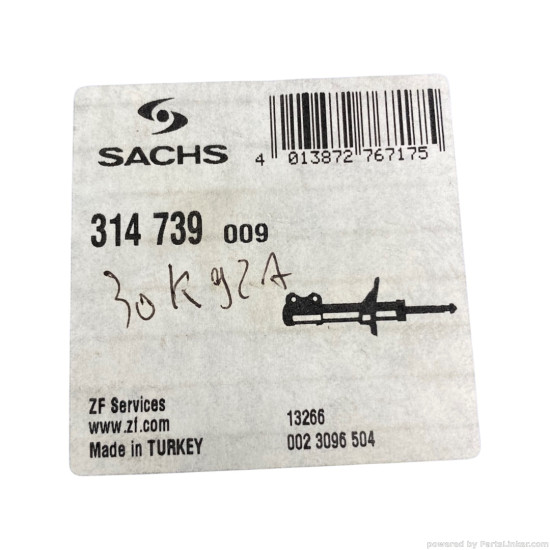 Amortizor RENAULT CLIO II Box (SB0/1/2_) [ 1998 - > ], RENAULT TWINGO II (CN0_) [ 2007 - > ] SACHS 314739009 OEM 77 00 428 438