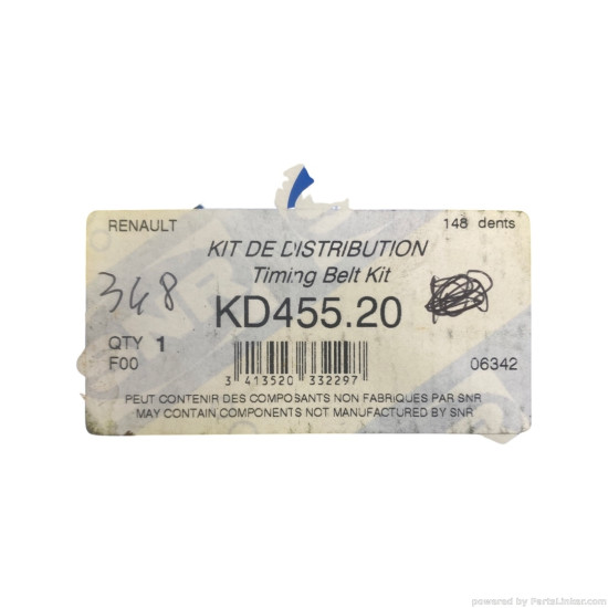 Set curea distributie 2.0 Benzina RENAULT MEGANE I (BA0/1_) [ 1995 - 2004 ] SNR KD455.20