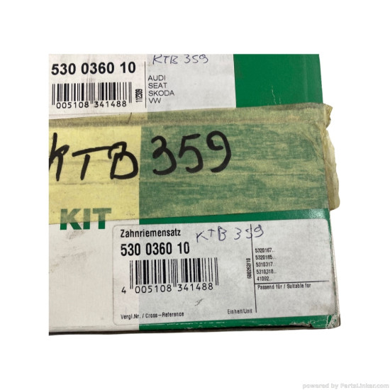 Set curea distributie VOLKSWAGEN BORA (1J2) [ 1998 - 2013 ], SEAT TOLEDO II (1M2) [ 1998 - 2006 ], SEAT LEON (1M1) [ 1999 - 2006 ] INA 530 0360 10
