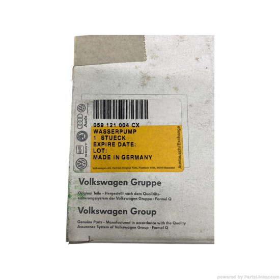 Pompa de apa AUDI A8 Saloon (4D2, 4D8) [ 1994 - 2005 ], AUDI A4 Saloon (8D2, B5) [ 1994 - 2001 ], VOLKSWAGEN PASSAT (3B2) [ 1996 - 2001 ] VAG OEM 059121004CX