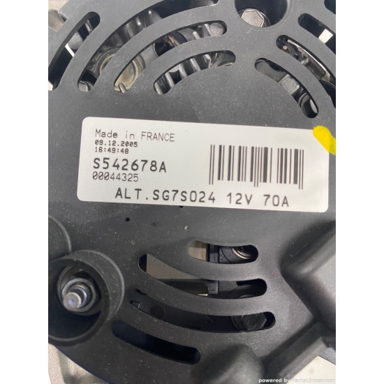 Alternator 1.4/1.6 Benzina 1.9 TDI PEUGEOT 306 Hatchback (7A, 7C, N3, N5) [ 1993 - 2003 ], FIAT SCUDO Combinato (220_) [ 1996 - 2006 ], CITROËN C15 (VD-_) [ 1984 - 2006 ] Valeo 439246