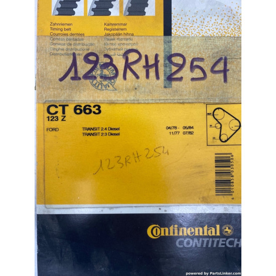 Curea distributie 2.3/2.4 Diesel FORD TRANSIT Bus (72E, 73E) [ 1965 - 1978 ] Contitech CT663 OEM 785F6K288AAA