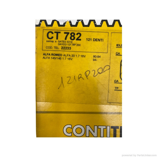 Curea distributie 1.7 Benzina ALFA ROMEO 33 Sportwagon (907B_) [ 1990 - 1994 ], ALFA ROMEO 145 (930_) [ 1994 - 2001 ] Contitech CT782 OEM 60556211