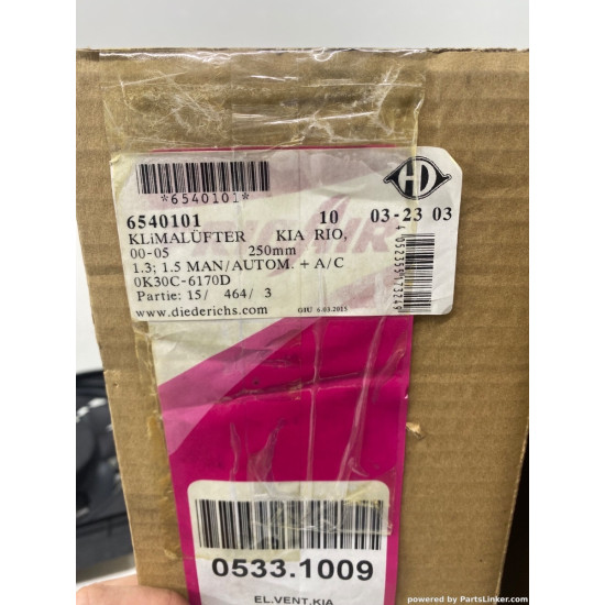 Electroventilator clima AC KIA RIO Estate (DC) [ 2000 - 2005 ] DIEDERICHS 6540101 OEM 0K30C61710D
