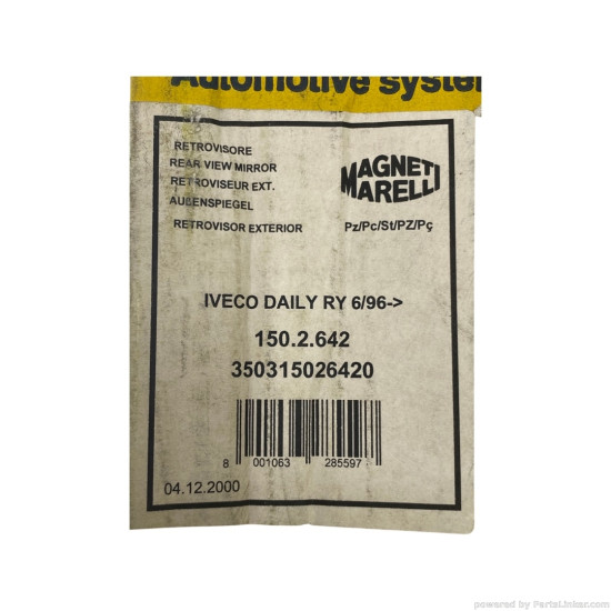 Oglinda retrovizoare Dreapta IVECO Daily I [ 1978 - 1999 ] Magneti Marelli 350315026420