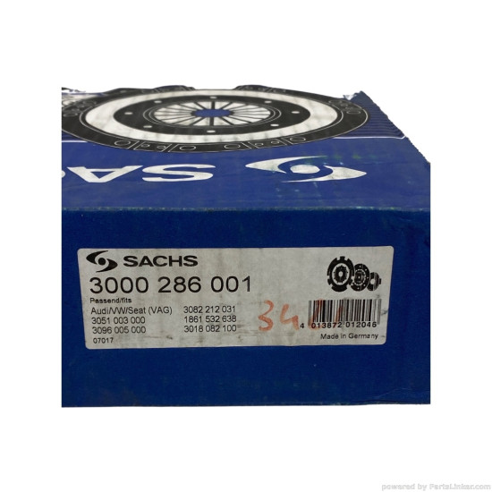 Kit ambreiaj 1.5/1.6 Benzina SEAT TOLEDO I (1L) [ 1991 - 1999 ], AUSTIN MAESTRO (XC) [ 1983 - 1992 ] SACHS 3000 286 001 OEM 055198141CX