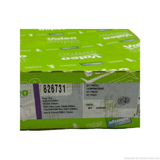 Kit ambreiaj 2.0 TDI VOLKSWAGEN TIGUAN (5N_) [ 2007 - > ], SKODA SUPERB III Estate (3T5) [ 2009 - 2015 ], SEAT TOLEDO III (5P2) [ 2004 - 2009 ], AUDI Q3 (8U, 8UB, 8UG) [ 2011 - 2018 ], AUDI A3 II (8P1) [ 2003 - 2013 ] Valeo 826731 OEM 022141015S