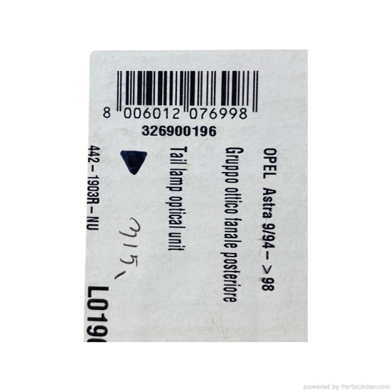 Stopuri Dreapta OPEL ASTRA F (56_, 57_, T92) [ 1991 - 1998 ] ABAKUS 442-1903R-NU
