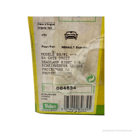 Far Dreapta RENAULT RAPID Box (F40_, G40_) [ 1985 - 2001 ] Valeo 084634 OEM 7701035233