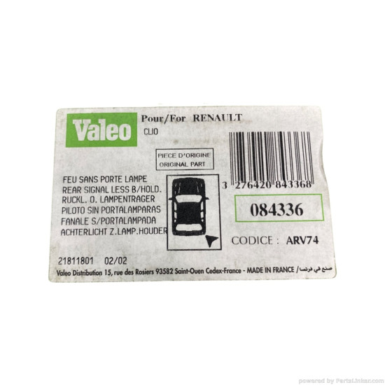 Stop/Lampa spate Dreapta RENAULT CLIO I (B/C57_, 5/357_) [ 1990 - 1998 ] Valeo 084336 OEM 7701034738