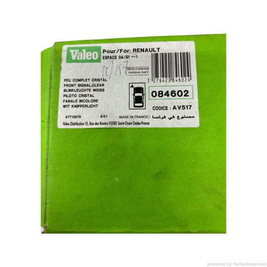 Semnalizare, elemente RENAULT ESPACE II (J/S63_) [ 1991 - 1997 ] Valeo 084602 OEM 6025170011