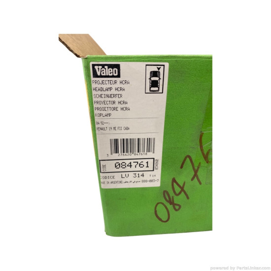 Faruri Dreapta RENAULT 19 II Hatchback ( 01.1991 - 06.2001)  RENAULT 19 II Chamade ( 04.1992 - 08.2003) Valeo 084761 OEM 7701036033