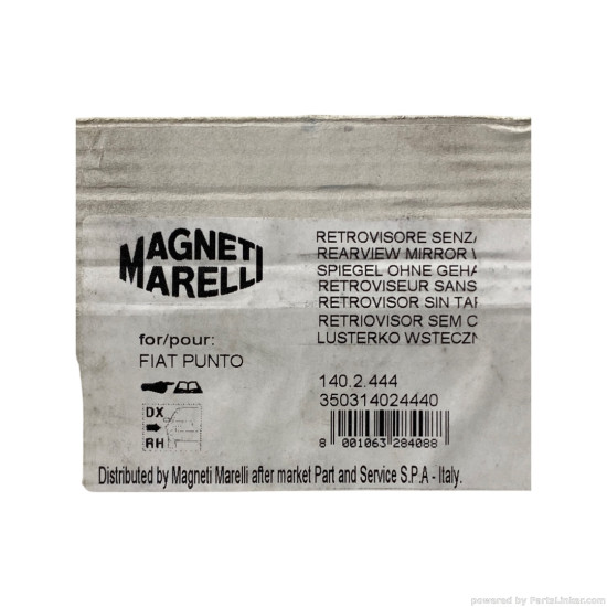 Oglinda retrovizoare Dreapta FIAT PUNTO (176_) [ 1993 - 1999 ] Magneti Marelli 350314024440 OEM 720790080