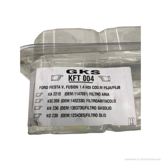 Set filtru aer, habitaclu, combustibil, ulei 1.4 HDI FORD FIESTA V (JH_, JD_) [ 2001 - 2010 ], FORD FUSION Estate (JU_) [ 2002 - 2012 ]