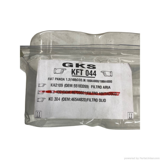 Set filtru aer, ulei 1.2 Benzina FIAT PANDA (169_) [ 2003 - > ] OEM 55183269