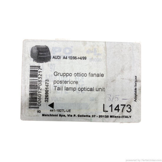 Stop/Lampa spate Stanga AUDI A4 Saloon (8D2, B5) [ 1994 - 2001 ] ABAKUS 441-1927L-UE OEM 8D0945111D