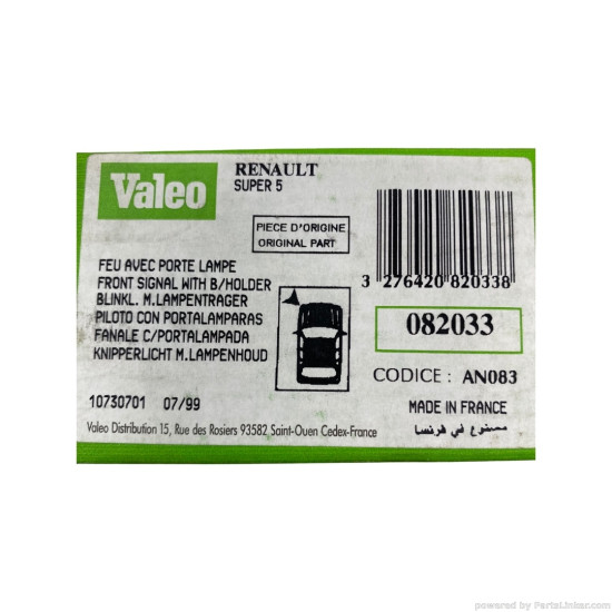 Semnalizare, elemente Stanga RENAULT SUPER 5 (B/C40_) [ 1984 - 1996 ] Valeo 082033