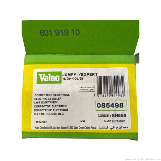 Reglaj nivel faruri PEUGEOT EXPERT (224) [ 1995 - 2006 ], CITROËN JUMPY (U6U) [ 1994 - 2006 ] Valeo 085498